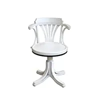 arteferretto made in italy fauteuil tournant, finition blanche