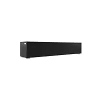 platan room meuble tv bas 105-140-160-210-280 - noir mat - meuble tv suspendu ou debout - noir mat - 160 x 30 x 32 cm