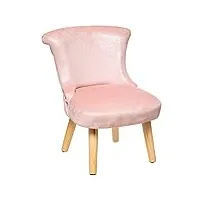 atmosphera - fauteuil enfant - rose glitter - velours