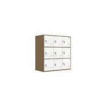 mecolor - armoire de bureau en acier avec clés, organiseur de casier de rangement pour l'école et la maison, armoire de rangement en métal pour garçon et fille (9d)