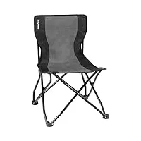 brunner 0404035n.c20 chaise pliante de camping avec cadre de sécurité anti-basculement, gris/noir, charge 102 kg