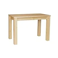 table de salle à manger en bois de pin massif - différentes tailles non hanté (80 x 120)