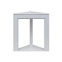 rebecca mobili cadre de cheminée d'angle, cheminée d'angle décorative, blanc, mdf, pour salon chambre à coucher - dimensions : 100 x 90 x 45 cm (hxlxp) - art. re6742