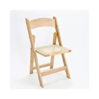 kaihaowin chaise pliante en bois, chaise de jardin en avec siège rotin coussin, chaise de salle à manger en bois aucun assemblage requis chaise pliante pour salle à manger, salon, jardin, camping