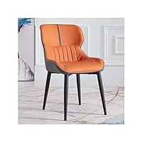 keshui chaise de salle à manger nordique restauration de maison de luxe for chaise en cuir de luxe (color : a orange)