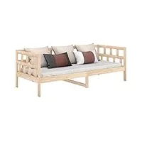 vidaxl lit de jour lit d’invité canapé lit de repos canapé-lit meuble de salon salle de séjour maison intérieur bois massif de pin 90x200 cm