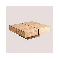 sklum table basse en bois sauris brun acacia