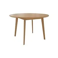 secande table de salle à manger ronde pour cuisine, table à manger, table basse, table de cuisine moderne, bois de hêtre (naturel, modèle Ø 100 cm)