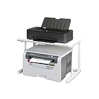 saturey meuble imprimante rack d'imprimante double-couche copier de stockage de stockage bureau d'étagère de stockage multi-couche. caisson bureau (color : a, size : 49x37.2x37.5cm)