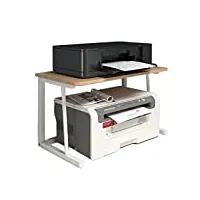 saturey meuble imprimante rack d'imprimante double-couche copier de stockage de stockage bureau d'étagère de stockage multi-couche. caisson bureau (color : b, size : 49x37.2x37.5cm)