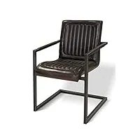 casa padrino fauteuil industriel vintage en cuir véritable toutes les couleurs - fauteuil de luxe accoudoir industriel design meuble cuir de buffle, cuir couleur:vintage gold