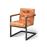 casa padrino fauteuil industriel vintage en cuir véritable toutes les couleurs - fauteuil de luxe accoudoir industriel design meuble cuir de buffle, cuir couleur:vintage blue