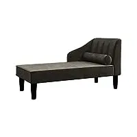vidaxl chaise longue avec traversin canapé de repos convertible pour sieste meuble de salon salle de séjour maison intérieur noir velours