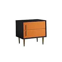 jefgo table de chevet table de chevet nordique simple cabinet de chevet en bois massif bedside cabinet (color : orange, taille : one size)