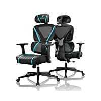eureka ergonomic chaise gaming ergonomique fauteuil de bureau en maille hauteur réglable chaise gamer avec dossier inclinable,coussin appui-tête réglable