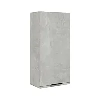 vidaxl armoire de salle de bain murale armoire de toilette suspendue meuble de rangement meuble de salle de bain intérieur gris béton 32x20x67 cm