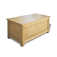 meubles, armoires et coffres de rangement, boîte de rangement, bois de chêne massif 90 x 45 x 45 cm