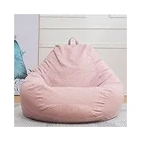 highdi pouf poire adulte 90 x 110cm (sans remplissage)- rosa housse de pouf poire pour intérieur et extérieur, enfants fauteuils poire pour salon géant en tissu(sans remplissage)