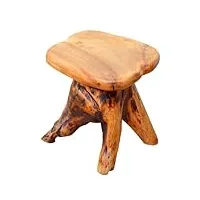 organizedlife tabouret de jardin en bois de cèdre naturel pour intérieur/extérieur, petite table d'appoint en bois de champignon