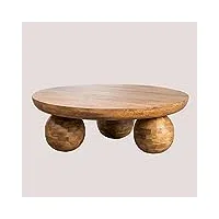 sklum table basse en bois de manguier cotia bois foncé
