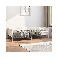 zeyuan canapé-lit, canapés de salon, canapé, canapé relax, canapé chaise longue, canapé moderne, canapé moderne, bois massif de pin blanc 90x190 cm