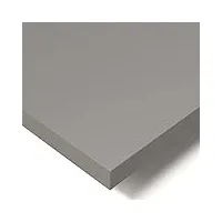 pokar plateau de table, de bureau, table à manger, table basse ou table de cuisine, gris foncé, 160 x 80 x 2,5 cm