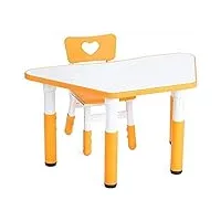 meubles pour enfants ensemble bureau et chaise pour enfants avec rangement meubles pour enfants idéal pour les arts et l'artisanat, l'heure du goûter, l'école à la maison, facile à nettoyer comprend