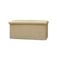jhkzudg boîte de rangement pliable pour poufs,boîte à chaussures coffre à jouets,tabouret cube repose-pieds en lin avec couvercle en carton compact,pour le salon, la chambre et le couloir,beige