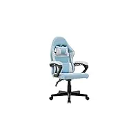deco in paris fauteuil gaming en tissu bleu et blanc ghost