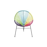 vente-unique - lot de 2 fauteuils de jardin en fils de résine tressés - multicolore - alios ii de mylia