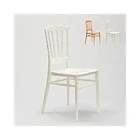 produce shop chaise en polypropylène pour cuisine jardin bars et restaurants napoléon iii - blanc