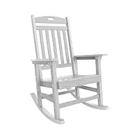 yefu fauteuil à bascule pour patio - résistant à la décoloration - installation facile - blanc