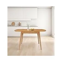 hallowood furniture aston butterfly table à manger extensible pour 6 personnes – table de cuisine en chêne clair – meuble de salle à manger en bois idéal pour salle à manger, salon, café et restaurant
