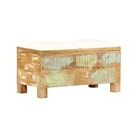 zeyuan coffre en bois massif de récupération 40 x 40 x 40 cm, coffre de rangement, banc de rangement
