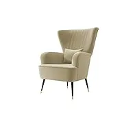 mirjan24 magic velvet 2201 daksir fauteuil de relaxation avec coussin, fauteuil rembourré, canapé de loisirs, chaise longue, fauteuil relax, tv, fauteuil lounge avec accoudoirs, fauteuil à oreilles