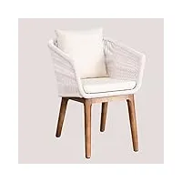 sklum set de 4 chaises de jardin barker blanc gardenia