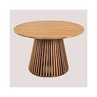 sklum table de jardin ronde en bois d'acacia (Ø120 cm) mura brun acacia