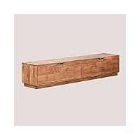 sklum meuble tv en bois d'acacia tasmani brun acacia