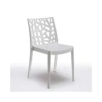 bica matrix chaise s/b blanche 352, plastique, blanc