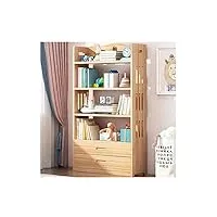 shaboz bibliothèque bibliothèque en pin petite bibliothèque pour enfants Étagères au sol en bois vitrine de rangement meubles de décoration pour bureau à domicile (color : 5 layers, size : 85cm)