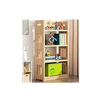 shaboz bibliothèque bibliothèque en pin petite bibliothèque pour enfants Étagères au sol en bois vitrine de rangement meubles de décoration pour bureau à domicile (color : 4 layers, size : 85cm)