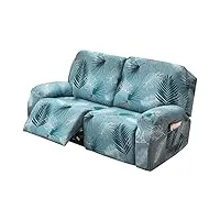 extensible 1 2 3 places canapé relax sofa housse, 4/6/8 pièces fauteuil relax inclinable complète spandex housse de canapé protège canapé housse avec poche latérale ( color : #15 , size : 2 people (6