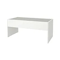 ikea table d'activités dundra avec rangement, blanc/gris