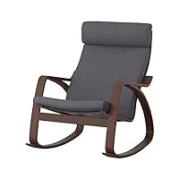 ikea poÄng fauteuil à bascule marron/gris foncé
