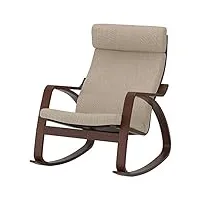 ikea poÄng fauteuil à bascule marron/beige