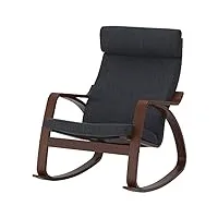 ikea poÄng fauteuil à bascule marron/anthracite