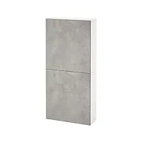 ikea bestÅ armoire murale avec 2 portes 60 x 22 x 128 cm blanc kallviken/gris clair effet béton