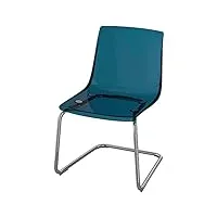 ikea tobias chaise bleu/chromé