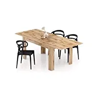 mobili fiver, table extensible cuisine, easy, bois rustique, made in italy