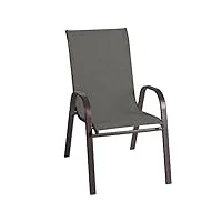 lolahome nerea chaise de jardin, acier allié, estándar